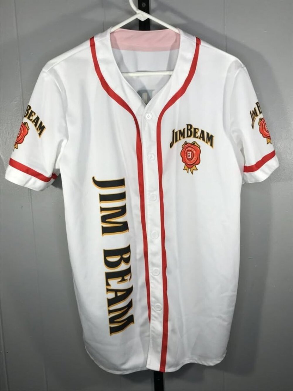 Jim Beam Whiskey Baseball Jersey mens sz MD